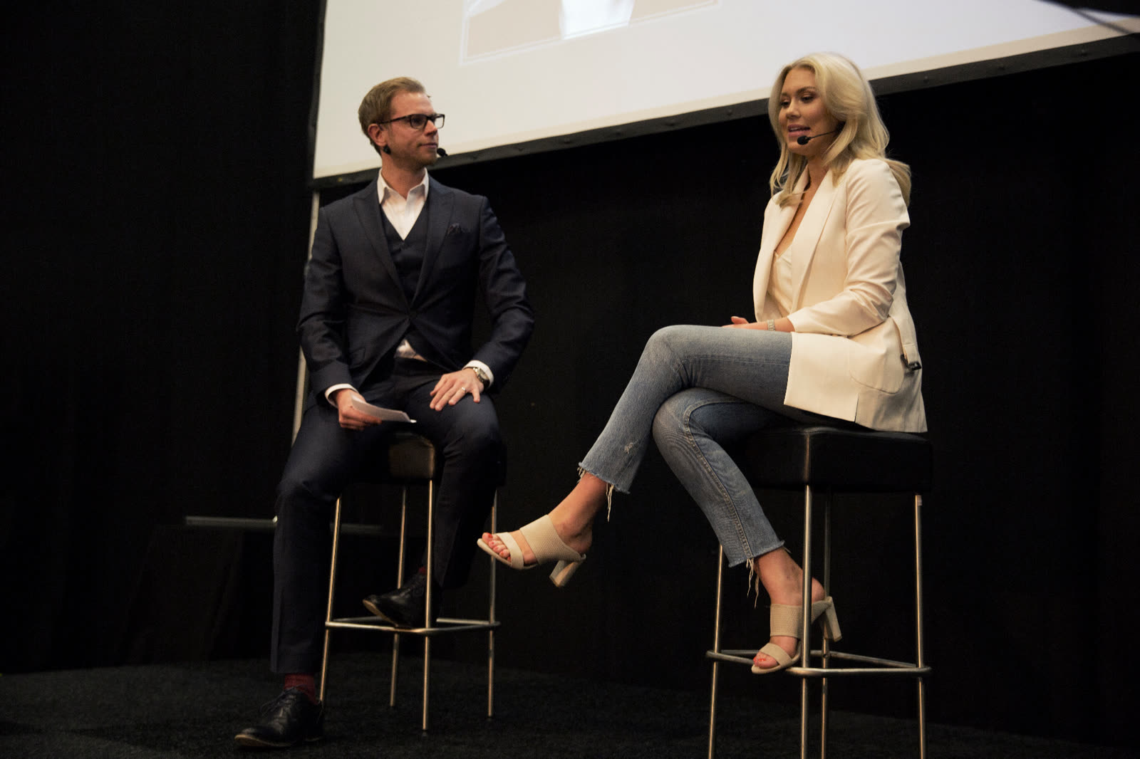 On stage with Isabella Löwengrip